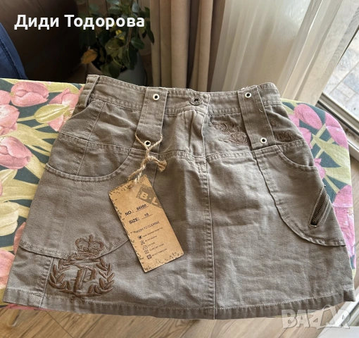 Нови спортно-елегантни памучни поли с етикети B.L. Wear - Карго стил, снимка 4 - Поли - 55160467