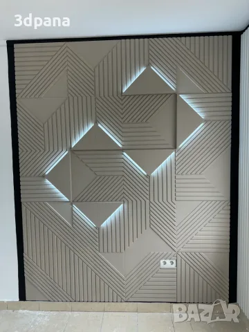3D LED гипсови панели за стена модел 0021 – декоративни стенни панели