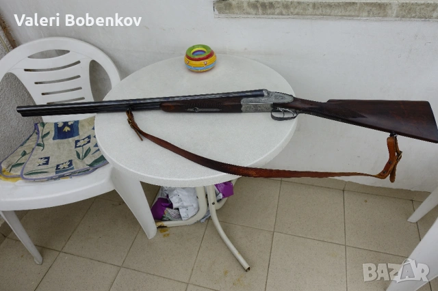 Продавам ловна двуцевка успоредка, английски приклад, сайдлок, 12 кал. магнум, шок и полушок, Меркел, снимка 4 - Ножове - 54726357