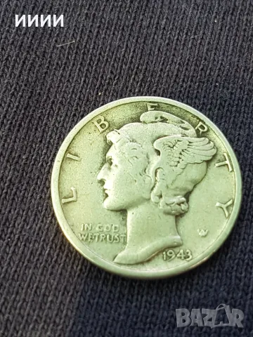 Сребърна монета one dime 1943, снимка 2 - Нумизматика и бонистика - 55444306