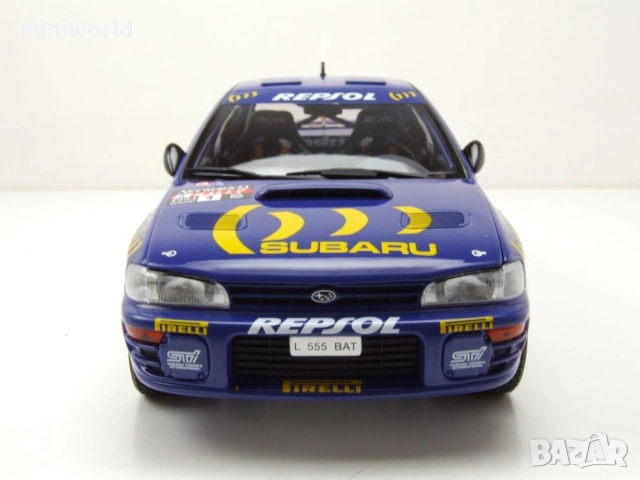 Subaru Impreza 555 n4 Sieger RAC Rallye 1994 McRae/Ringer - мащаб 1:18 на Kyosho нов в кутия, снимка 5 - Колекции - 54997489