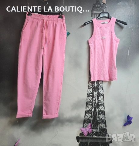 Дамски розови дънки, снимка 2 - Дънки - 54235593