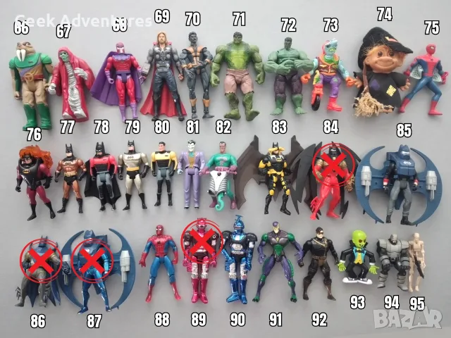 Винтидж и Ретро Колекционерски Екшън Фигурки - Star Wars, Power Rangers, LOTR, Batman, Bandai, X-Men, снимка 4 - Колекции - 55087919