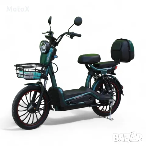 Електрически скутер с педали 500W/48V/15Ah – GREEN