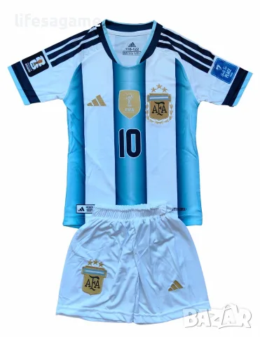 Детски футболен екип Аржентина Меси комплект Argentina Messi world cup 2026, снимка 2 - Детски комплекти - 51596533