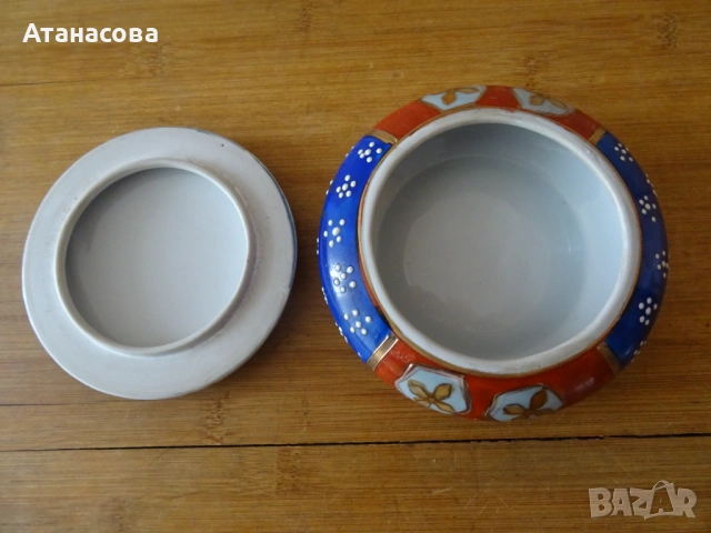 Японска порцеланова кутия Satsuma Сатцума 1920 г, снимка 10 - Антикварни и старинни предмети - 54184951