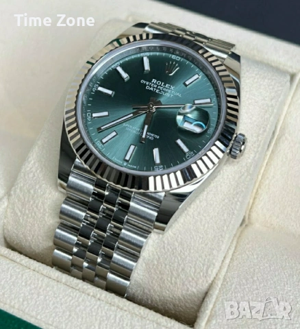 Rolex Datejust 41mm Steel Green Dial Automatic Различни Варианти, снимка 4 - Мъжки - 54050004