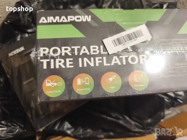 Чисто нов запечатан в целофан стартер за кола AIMAPOW A30 9000A / 2220mAh / 26.64Wh компресор 160psi, снимка 10 - Аксесоари и консумативи - 55382957
