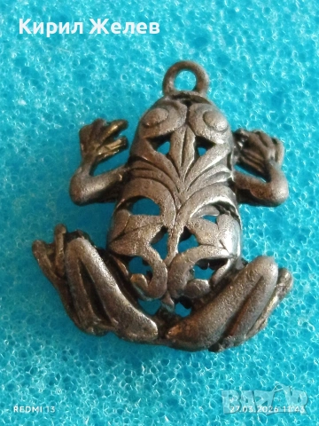 Сребърна висулка ЖАБА 🐸 стил и елегантност 52838, снимка 4 - Колиета, медальони, синджири - 53994318