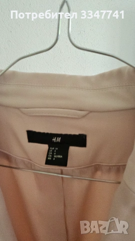 Вталено сако цвят праскова H and M, снимка 3 - Сака - 55161856