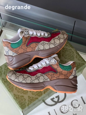 👟ВИДЕО НА МОДЕЛА Маратонки Gucci 36 37 38 39 40 41 42 43 44 номер, снимка 7 - Маратонки - 54765414