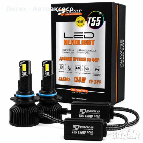 Крушки диодни 9006 / T55 - 130W - 12/24V