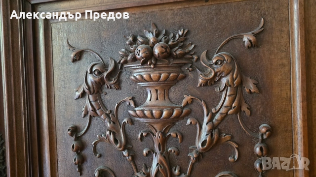 Старинен бюфет с надстройка, снимка 2 - Антикварни и старинни предмети - 54325007