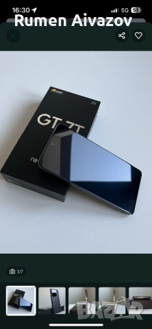 Realme RMX5085 (realme GT 7T) – IceSence Black, 12GB RAM / 512GB ROM