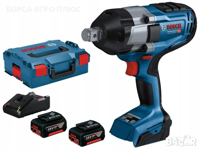 Bosch GDS 18V-1050 H 2x5.0Ah 1700Nm Ударен гайковерт Professional L-BOXX Нов, снимка 2 - Винтоверти - 55578909