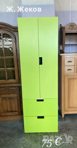 МОДЕРЕН ГАРДЕРОБ в свеж зелен цвят, снимка 2 - Гардероби - 54213357