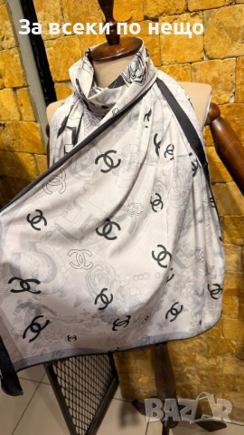 Chanel Кашмирен Копринен Шал - Различни Цветове Код SK1669, снимка 3 - Шалове - 54801117