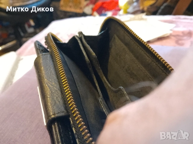 Kenneth Cole Reaction. Марков портфейл естествена кожа унисекс 150 х 95 мм, снимка 8 - Портфейли, портмонета - 54957565