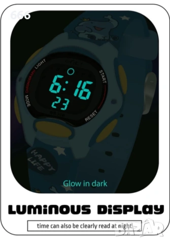 SPIKY дигитален спортен часовник за деца | Многофункционален, светещ дисплей., снимка 2 - Детски - 54070466