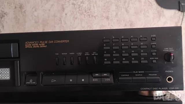 Compact disk player Sony CDP-515, снимка 3 - Аудиосистеми - 55417232