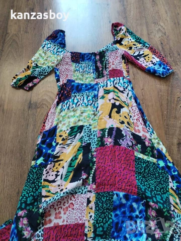 DESIGUAL Midi dress with animal print - страхотна рокля Л, снимка 12 - Рокли - 55278965