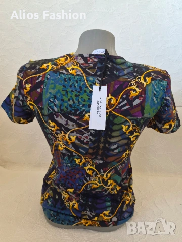Versace дамска тениска – барок принт, снимка 3 - Тениски - 54718302