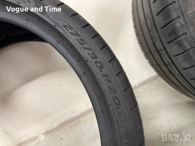 2 бр. Летни гуми Pirelli P Zero 275/30/20 RunFlat RFT DOT 2021, снимка 3 - Гуми и джанти - 54592183