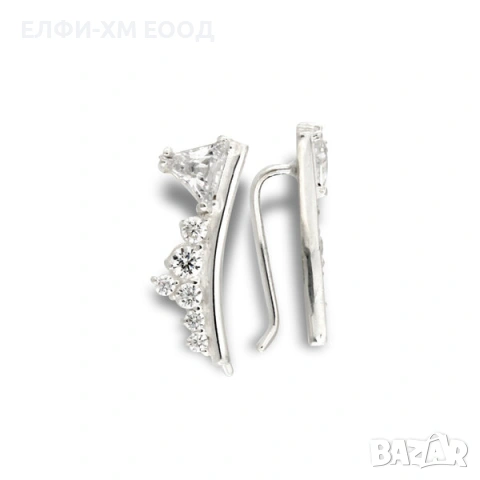 Обеци сребро 925 с камъни