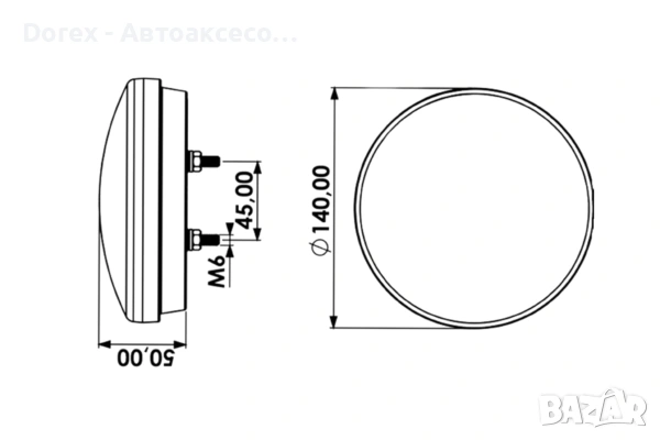 Комплект LED неон стопове тип Хамбургер 5 функции 12V-24V за ремарке и камион, снимка 4 - Аксесоари и консумативи - 54630150