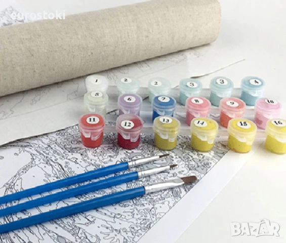Комплект за рисуване по номера «Акула», 40х50 см, платно без рамка Цена: 4 €  , снимка 2 - Картини - 54491897