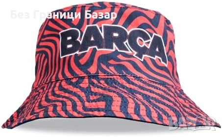 Нова Официална Barcelona шапка двулицева памук 60 см унисекс с емблема Барселона за фенове, снимка 4 - Шапки - 54129272