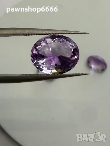 Лот естествени фасетирани аметисти – 7.85 ct (3 броя) – отлична шлифовка, снимка 14 - Бижутерийни комплекти - 55482883