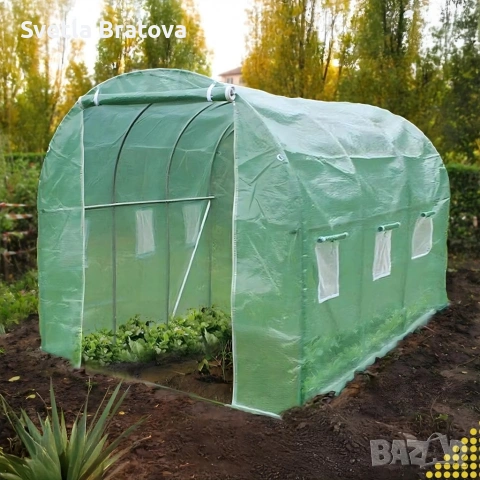 Резервно покривало за оранжерия 3x2x2м – Армирано UV , с цип и прозорци (без рамка)