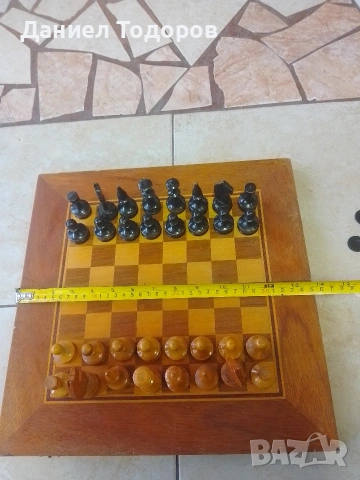 Стар Дървен Шах - Табла.Размери - 36х 36см., снимка 8 - Шах и табла - 54112491