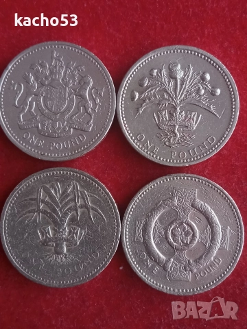 1 паунд 1983,84,90,2001 г. Великобритания.