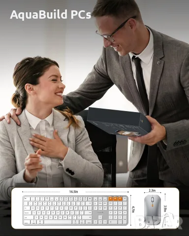 ProtoArc Bluetooth клавиатура и мишка за Mac, нови, подсветени, снимка 7 - Клавиатури и мишки - 55544222