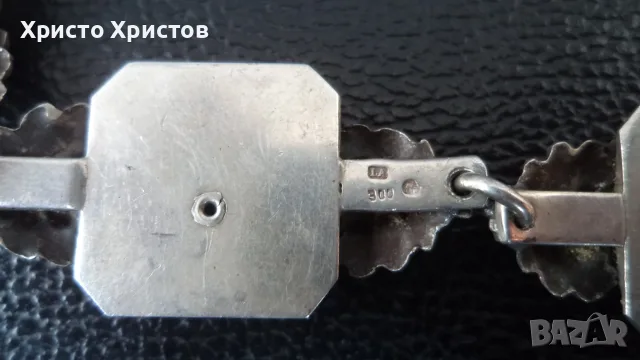 Сребърна грандиозна старинна гривна уникат Бавария, снимка 6 - Гривни - 55682858