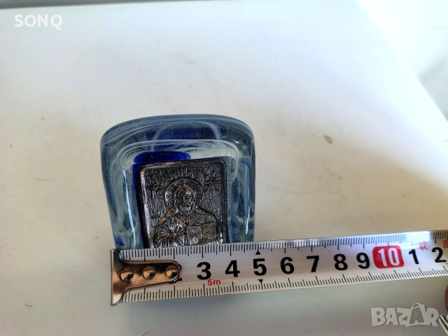 Посребрена Иконка Исус Христос, снимка 6 - Икони - 54020067