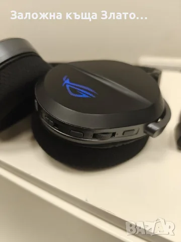 Пълноразмерни Bluetooth Гейминг слушалки Asus POG Pelta - Tri-mode с микрофон, черни като нови, снимка 4 - Bluetooth слушалки - 55534881