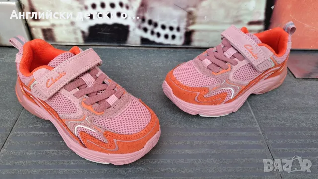 Английски детски маратонки с естествена кожа-Clarks, снимка 2 - Детски маратонки - 55336644