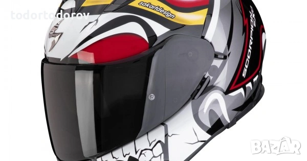 Мото Каска SCORPION EXO-491 Pirate Red ,очила,XL 61-62 см.NEW 2025 316.84 лв. / 162 €, снимка 2 - Аксесоари и консумативи - 54393257
