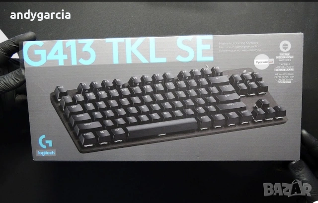 Механична клавиатура Logitech G413 TKL SE tactile LED черна чисто нова геймърс кутия keyboard gaming
