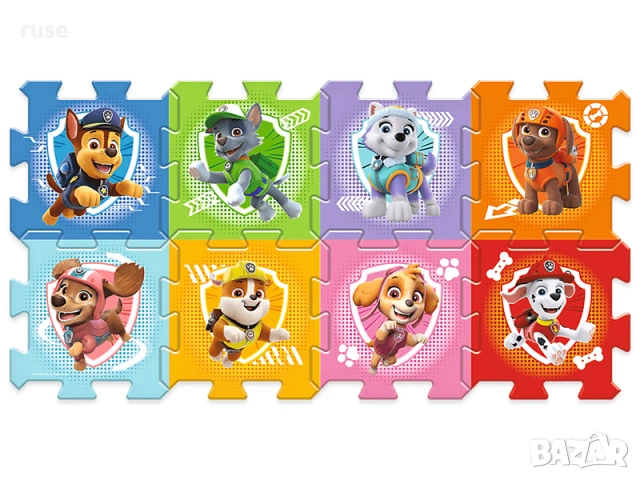 НОВИ! Мек килим пъзел постелка за игра Paw Patrol Пес Патрул 