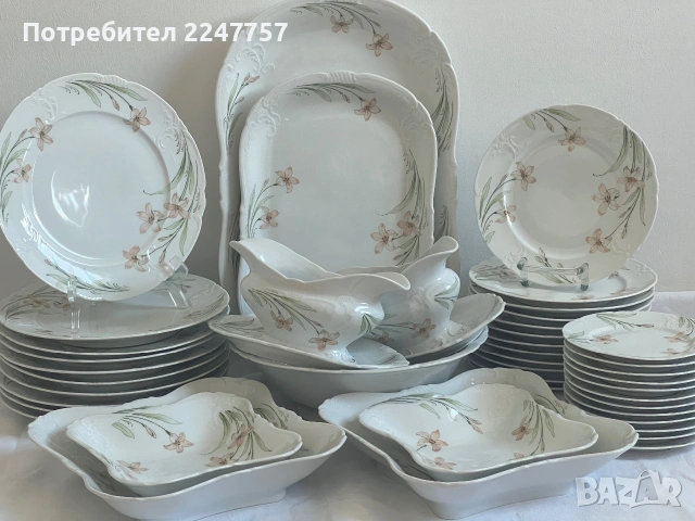 Античен сервиз за хранене Silesia, снимка 7 - Сервизи - 55075177