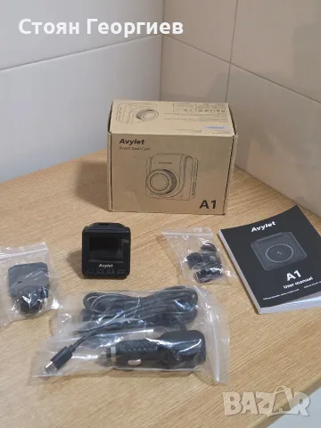Видеорегистратор Avylet A1, мини автомобилна камера, Wi-Fi, 2K, 150° широк ъгъл, WDR, APP, IPS 