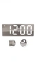 Цифров будилник с LED дисплей, 6.7 инча, 2 аларми, бял, захранван от USB/батерии, снимка 4