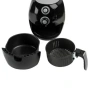 Фритюрник AirFryer Rosberg Premium, 1600W, 3л., Горещ въздух, Таймер, до 200°C, Черен, снимка 3