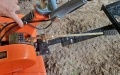 Мотофреза Daewoo с 4-тактов двигател 7 к.с. с 3 скорости + Самосвално ремарке Gardenmax 125x80x30 cm, снимка 4