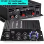 AK-280 компактен Hi-Fi стерео усилвател 2 × 40 W с RCA и AUX вход + Гаранция, снимка 4
