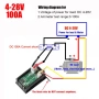 Дигитален волтметър и амперметър 0–100V 100A с включен шунт – LED дисплей за DC системи 10117, снимка 3